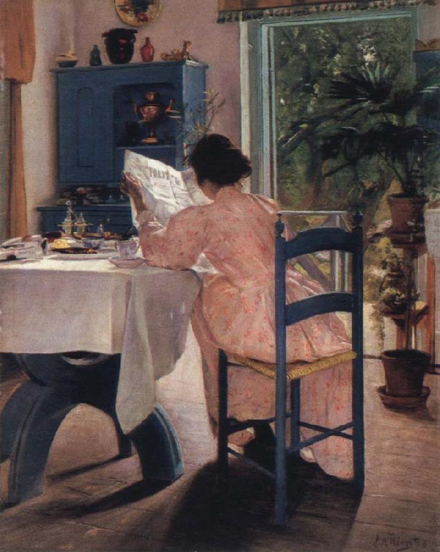 Laurits Andersen Ring at breakfast